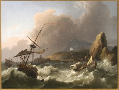 Storm op zee, 1702 door Ludolf Backhuysen